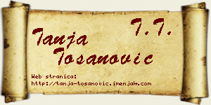 Tanja Tošanović vizit kartica
